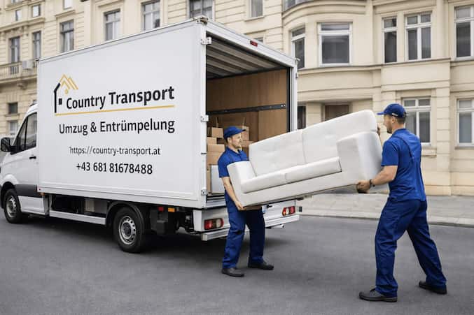 Professioneller Umzug in Wien mit Transporter und Möbeltransport Country Transport