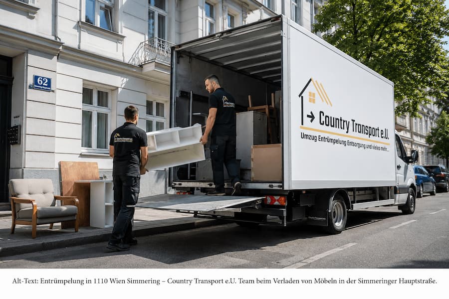 Entrümpelung in 1110 Wien Simmering – Country Transport e.U. bei einer professionellen Wohnungsräumung im 11. Bezirk Wien