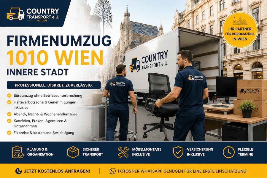 Firmenumzug 1010 Wien – Büroumzug in der Inneren Stadt