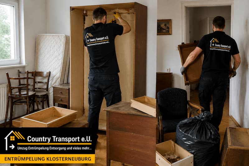 Entrümpelung Klosterneuburg – Wohnungsräumung, Möbelentsorgung und Haushaltsauflösung
